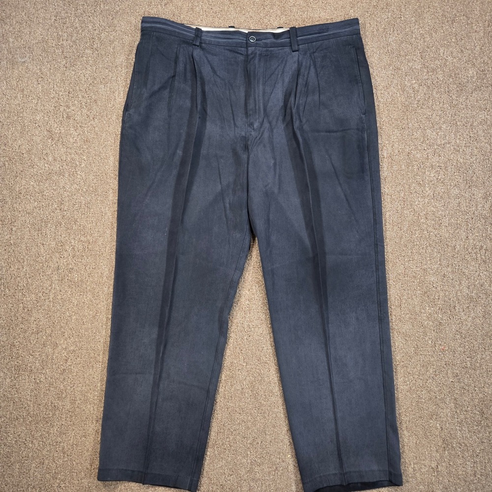 Tommy Bahama Pleated Dress Pants Mens 40x30 Black Silk Rayon Bamboo Blend